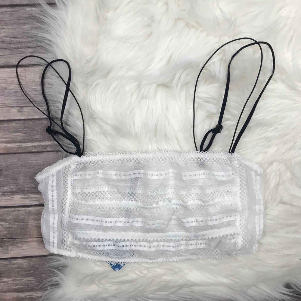 ❤️Free People Karina Mesh Bralette White G1544 - Picture 2 of 8